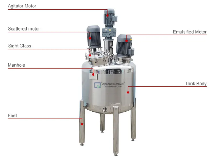 500L Stirring dispersion emulsifying tank 002