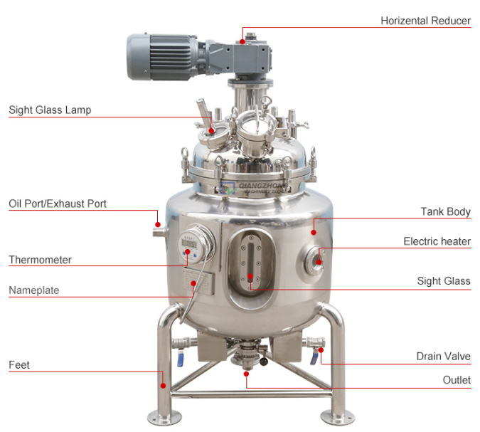 50L laboratory electric heating mixing tank 02