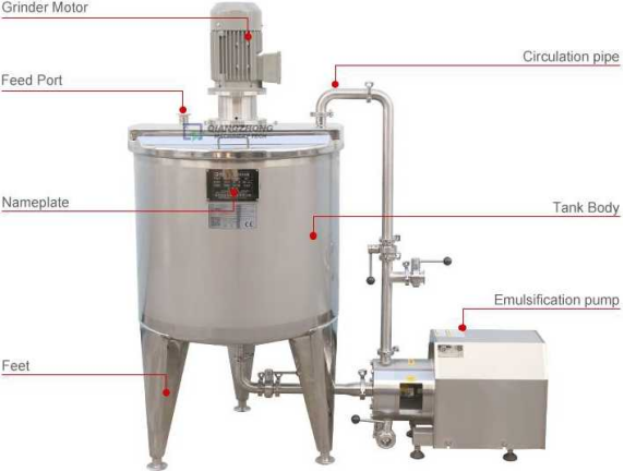 Circulating emulsification mixing tank 02