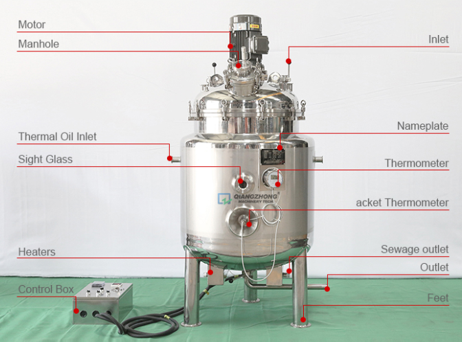 Electric heating vacuum emulsifying tank 02