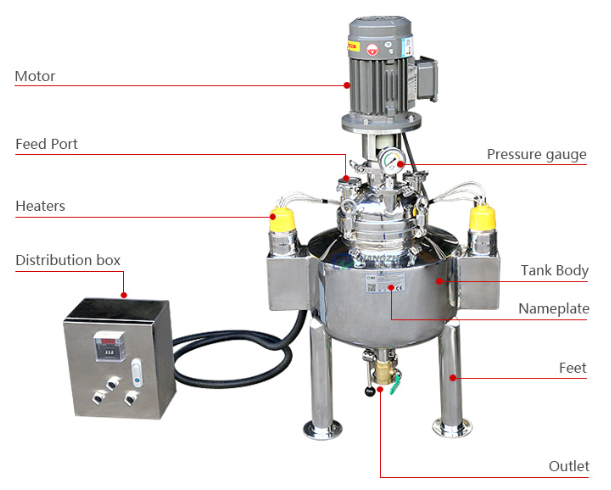 Experimental mixing and emulsifying tank 02