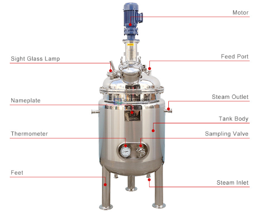 Pressure-resistant flange type vacuum mixing tank 02