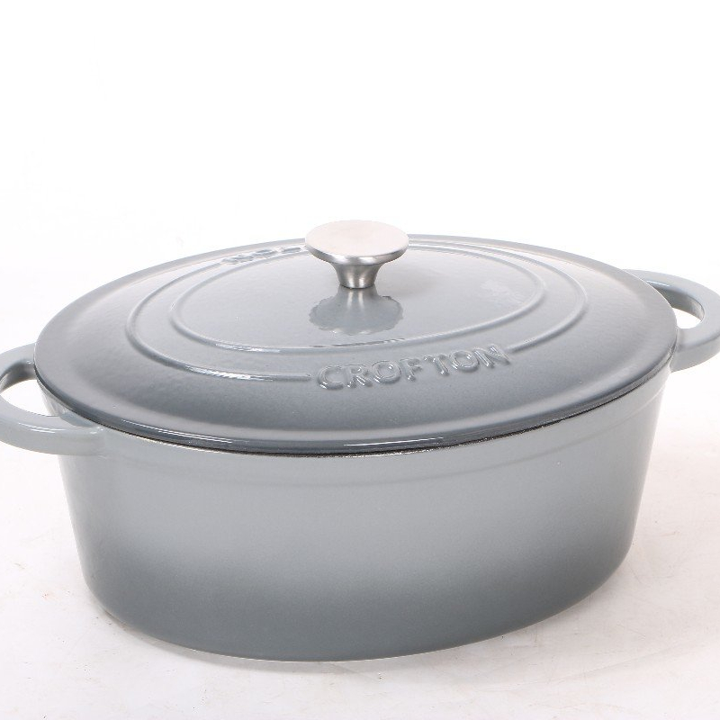 Premium Cast Iron Enamel Oval Soup Pot - Direct from Factory
