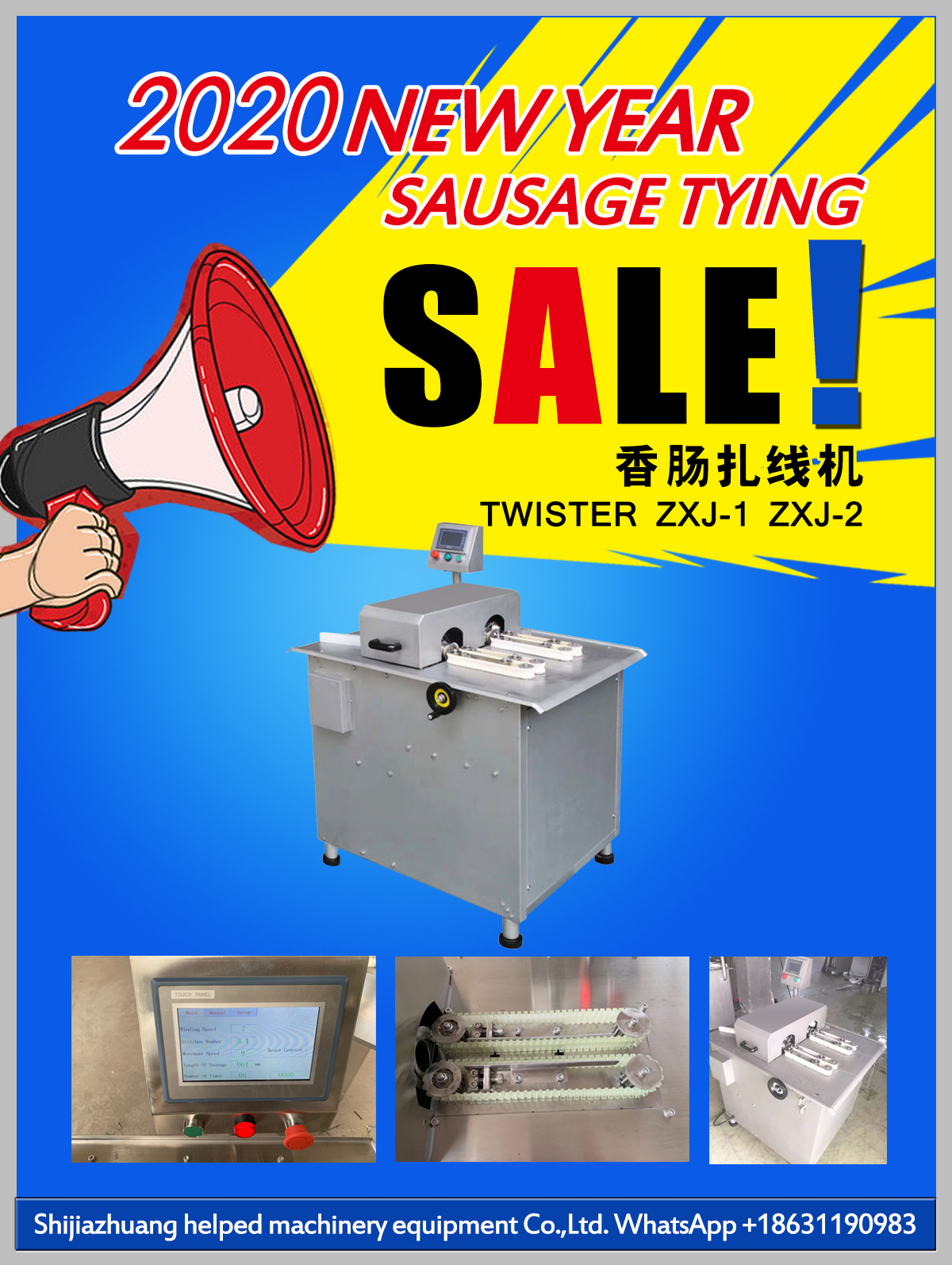 Vacuum Sausage Filler Stuffer For Food Processing Machine