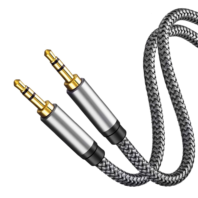 Premium 3.5mm Aux <a href='/cable/'>Cable</a> | Factory Direct: Male to Male Stereo Cord, Nylon Braided | High-Quality Audio Experience!