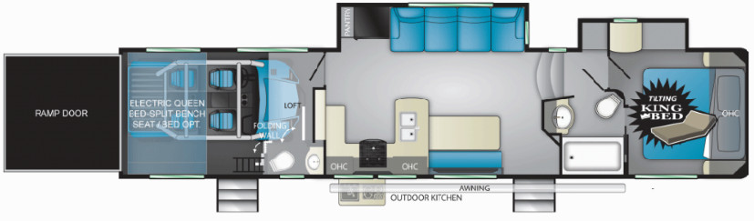 Toy Hauler Caravan Travel Trailer Hard Top Camper Off road (8)