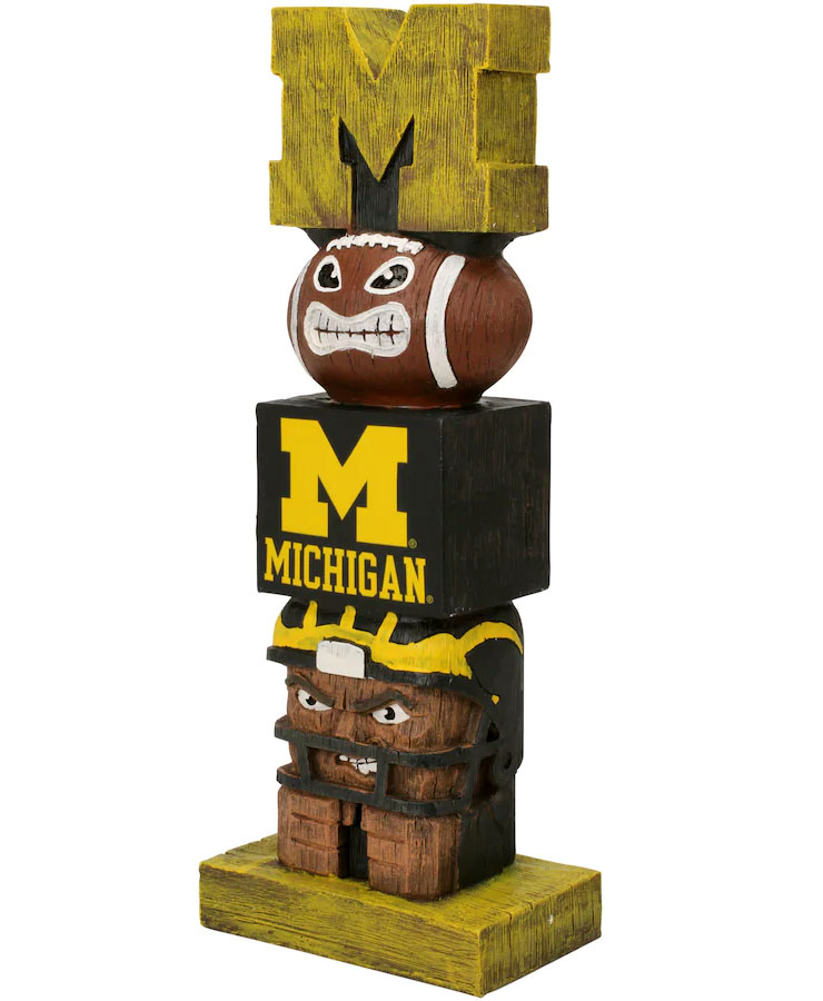 Michigan Wolverines Team Garden Statue Tiki Totem  SPORTSMANIA