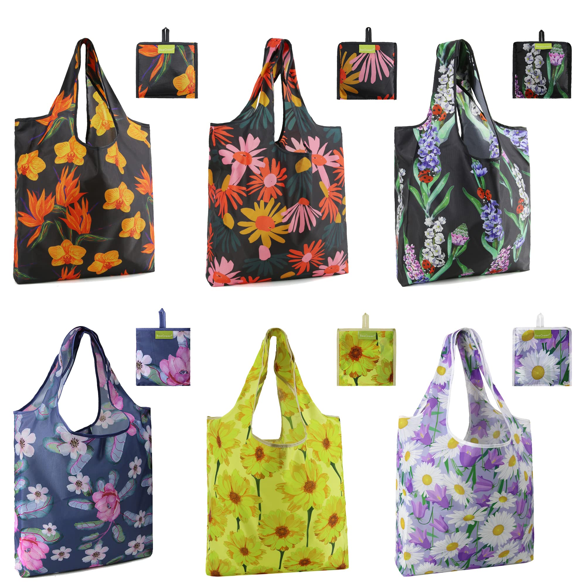 Reusable shopping bags for Foldable and machine washable portable shopping bag