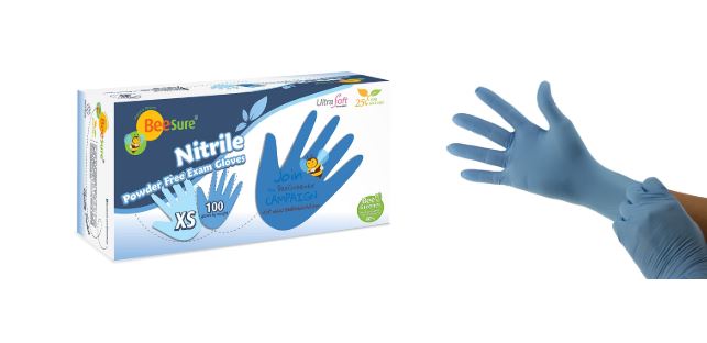 INTCO TouchFlex Nitrile Powder-Free, Violet, 4.5 Mill, Exam Gloves (Ca
