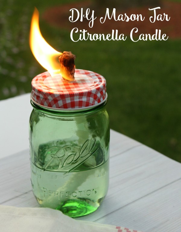 DIY Citronella Mason Jar Candles - The Everyday Home