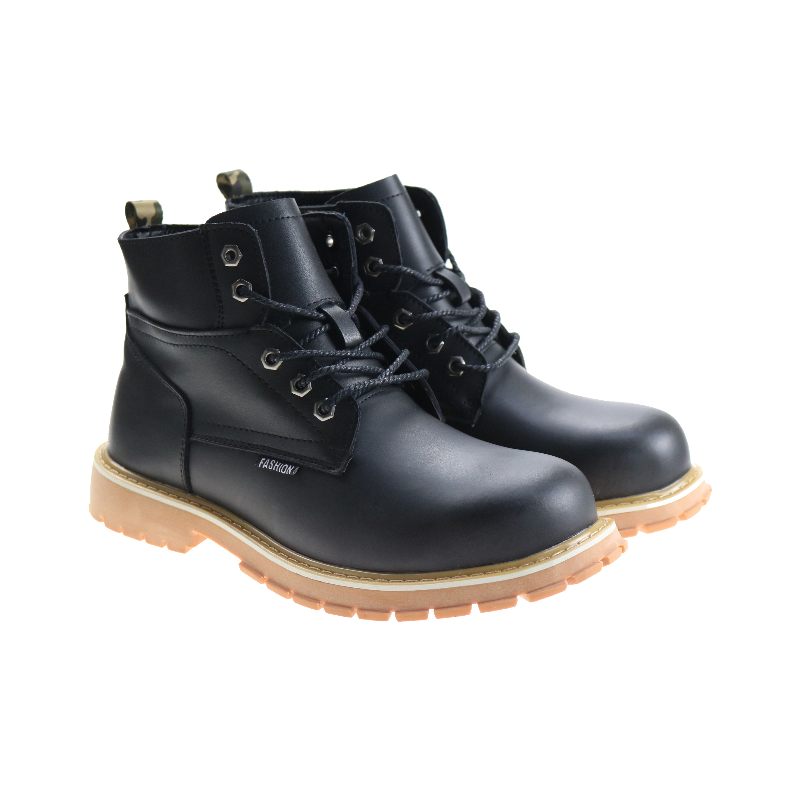 Men Action <a href='/leather-steel-toe-shoes/'>Leather <a href='/steel-toe/'>Steel Toe</a> Shoes</a> cement Safety Boot