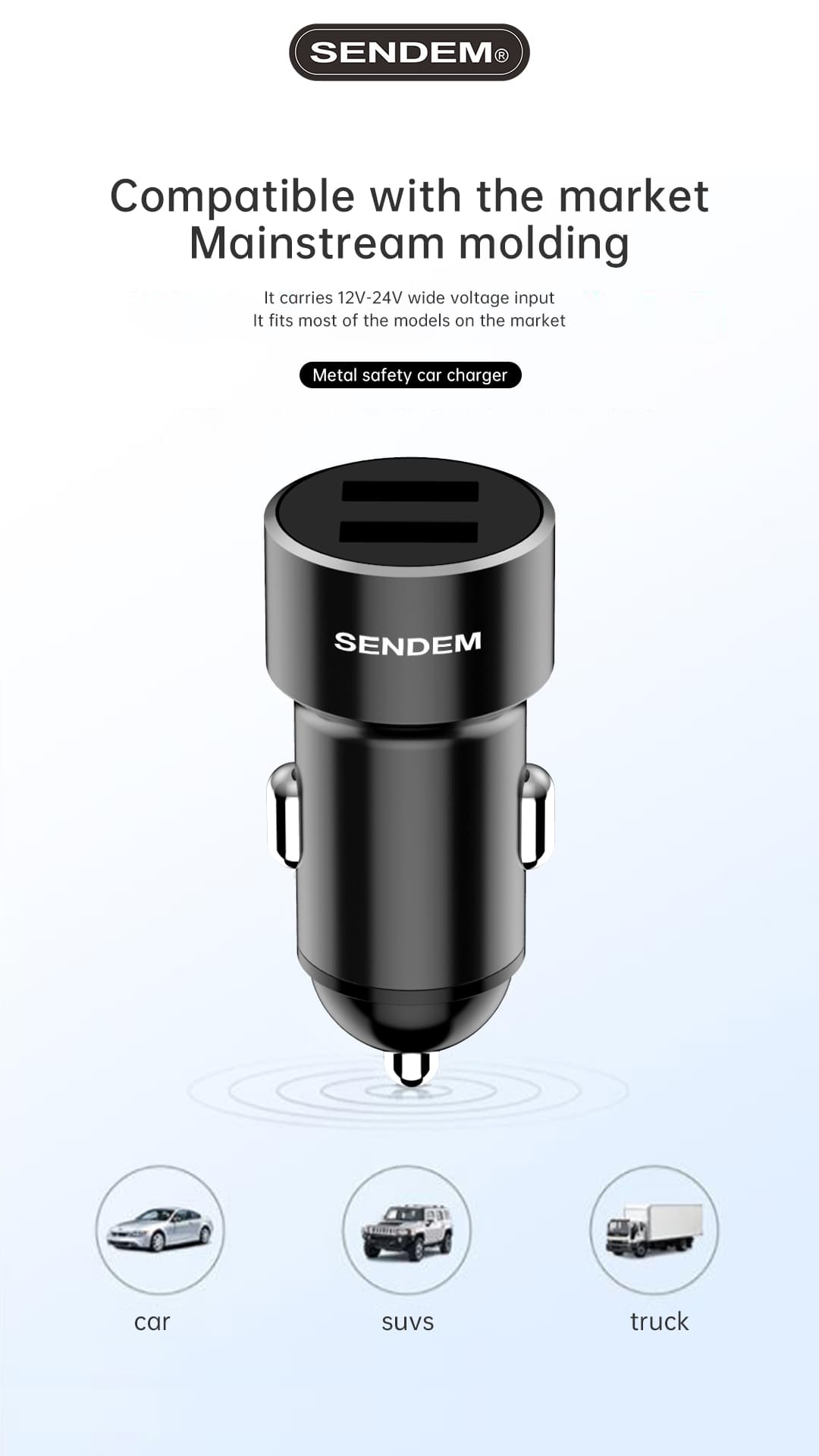 D7-3.4A Metal dual USB car charger  (8)