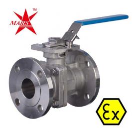 2PC Stainless Steel Pneumatic <a href='/ball/'>Ball</a> Valve: PTFE Flanged - Bofa Valve Company