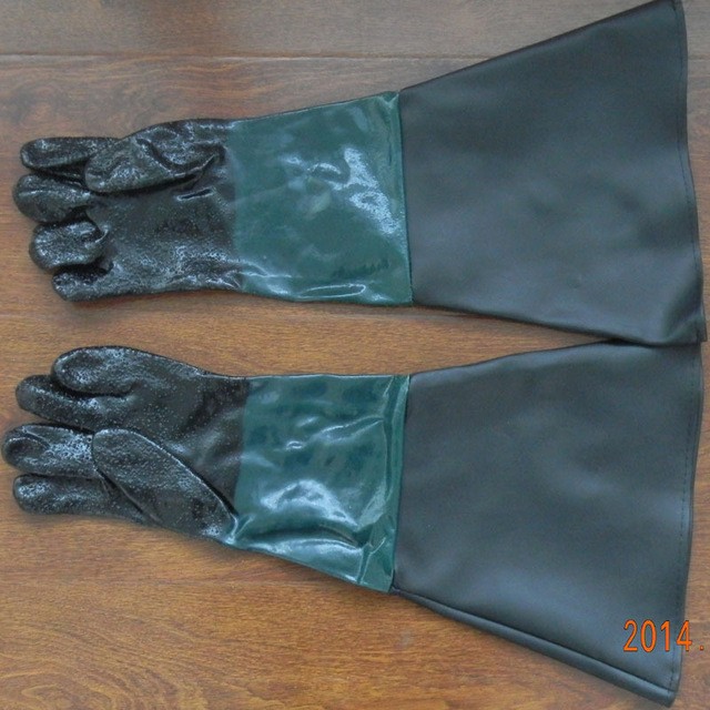 Rubber Sandblast gloves 60cm