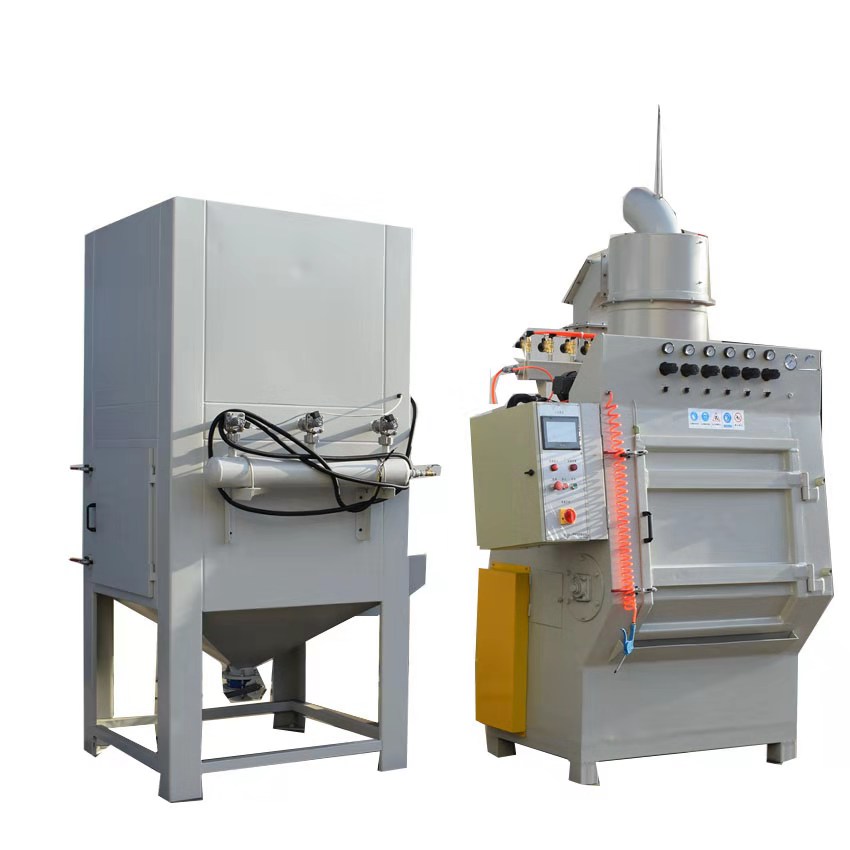 6 Blasting guns Automatic Belt sandblasting equipment 