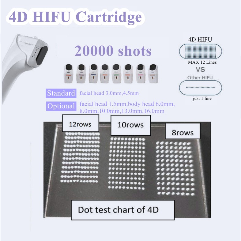 4D hifu anti-aging wrinkle removal machine working handle