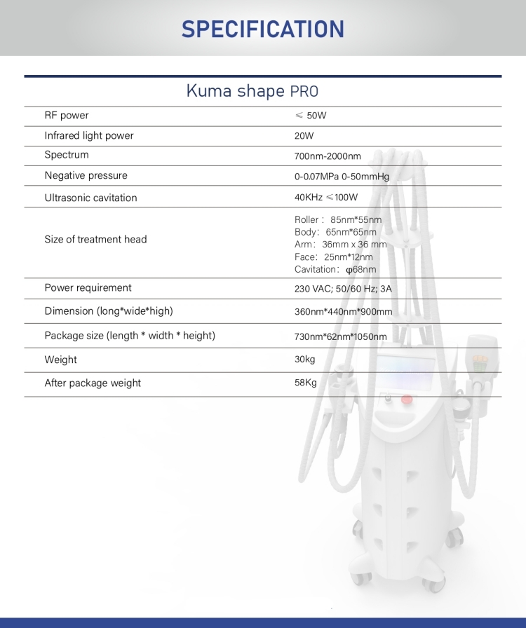 Kuma Shape Pro RF+Infared light+Vaccum+Roller+Cavitation_page-0006