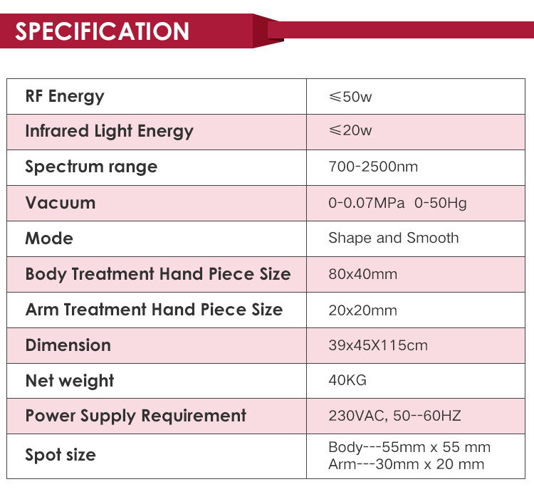 kuma shape cavitation vacuum rf machine