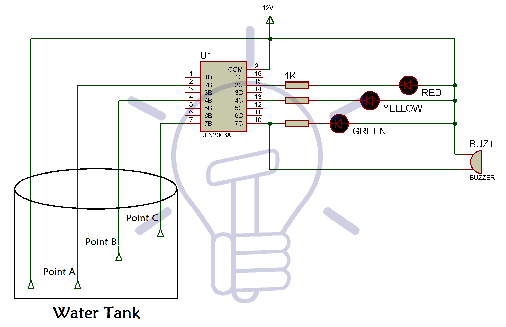 Water Level Indicator Using Arduino & Ultrasonic Sensor- Circuit, Program