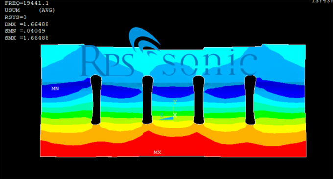 Customized Aluminum Ultrasonic Horns 250*44mm Ultrasonic Transducer Horn 0