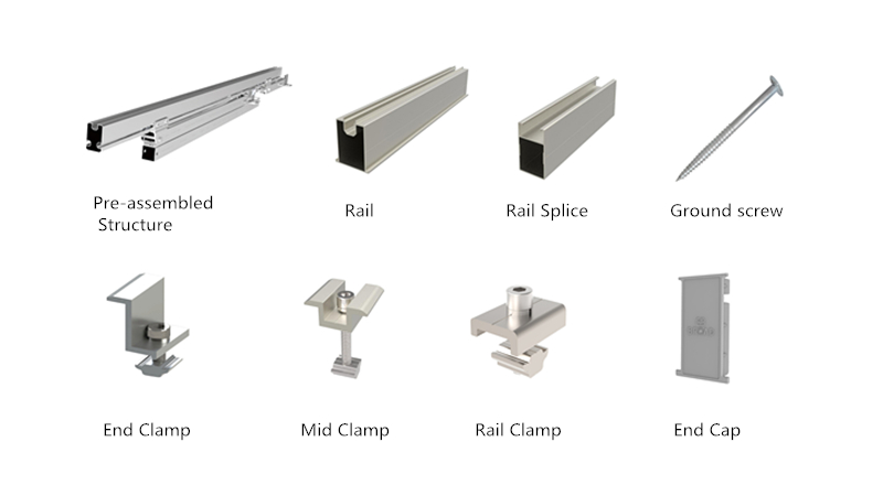 Greenhouse Mounting System components