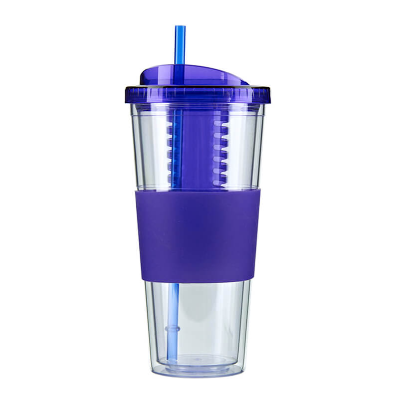 Factory Direct: Double Wall Tumbler with Straw and Fruit Infuser