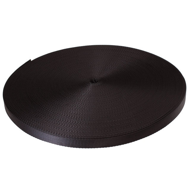 1.5 inch thickened black flat polyester webbing