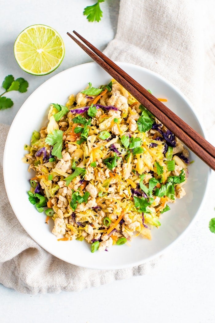 Egg Roll in a Bowl with Tofu - Hezzi-D's Books and Cooks