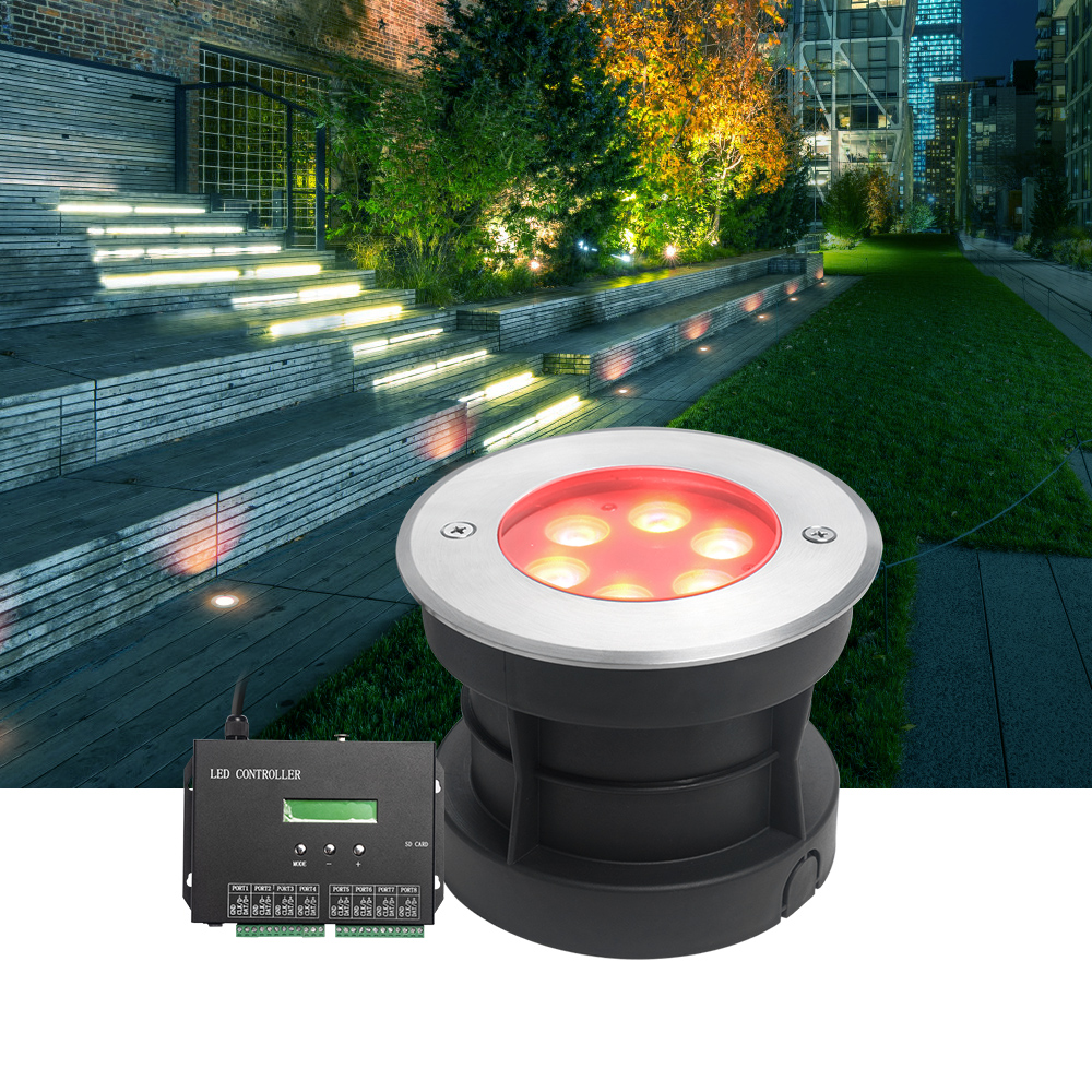 Get Durable 6W RGB Outdoor Led Ground Lights from Factory with IK10 Protection