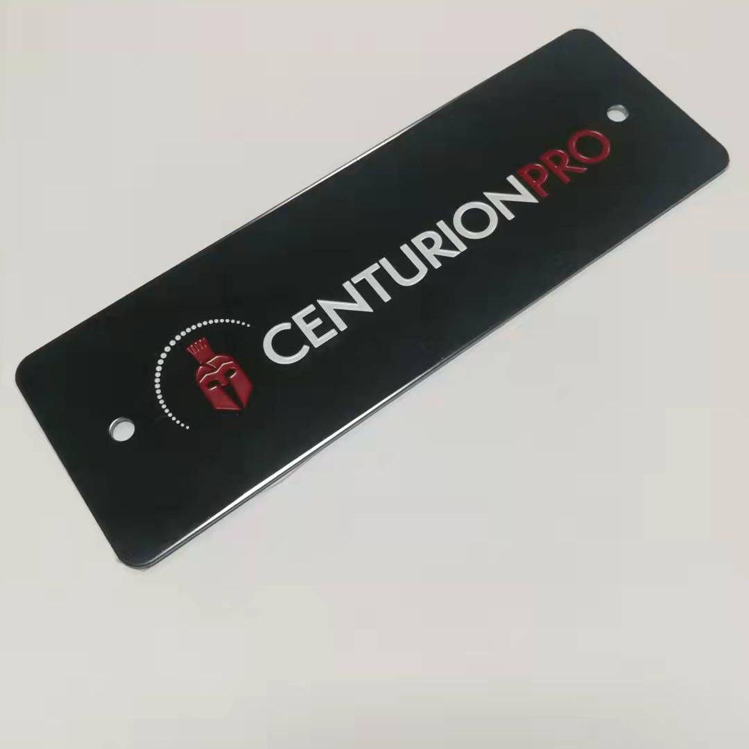 Custom engraved logo stainless steel metal machine name plate