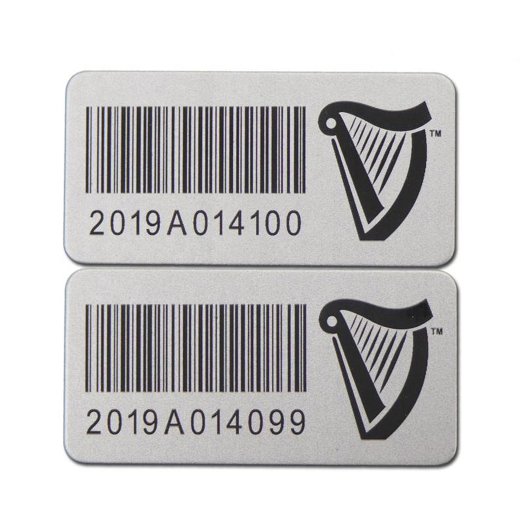 Premium Quality Custom Metal Laser Barcode Asset Tags | Factory Direct Metallic Aluminum Serial Numbers QR Code <a href='/label/'>Label</a>s