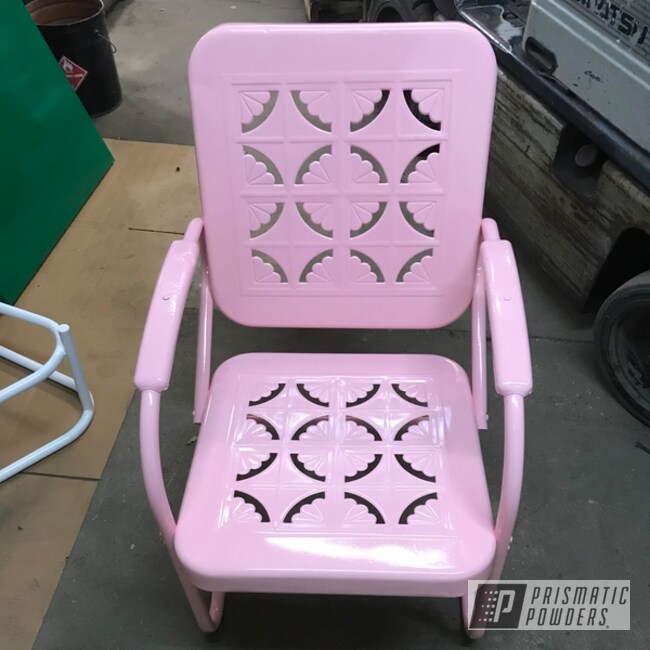 Patio Chair Featuring Pink Chalk | Prismatic Powders