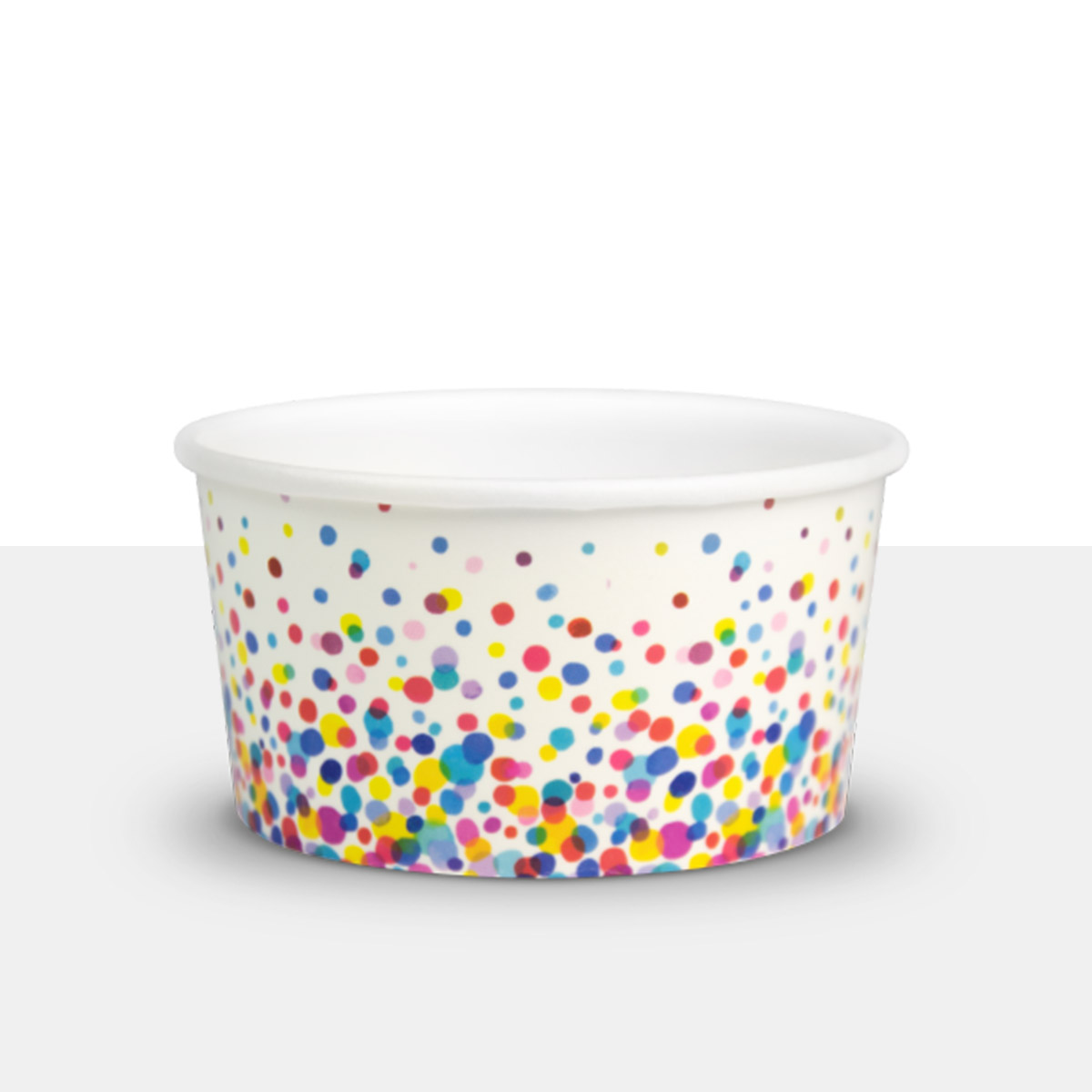 CCF 8OZ Ice Cream Paper Container (Cups Only) - White 500 Pieces/Case Custom Cup Factory