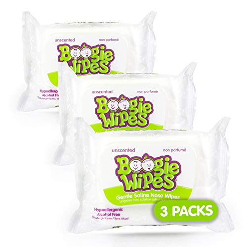 Boogie Wipes | Saline Solution Wipes for Kids Noses