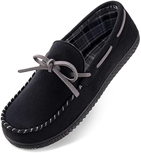 DREAM PAIRS Men's Moccasin Slippers Fuzzy Plush House Shoes Indoor Outdoor Fleece Lining <a href='/loafer/'>Loafer</a>s - Original And Safe