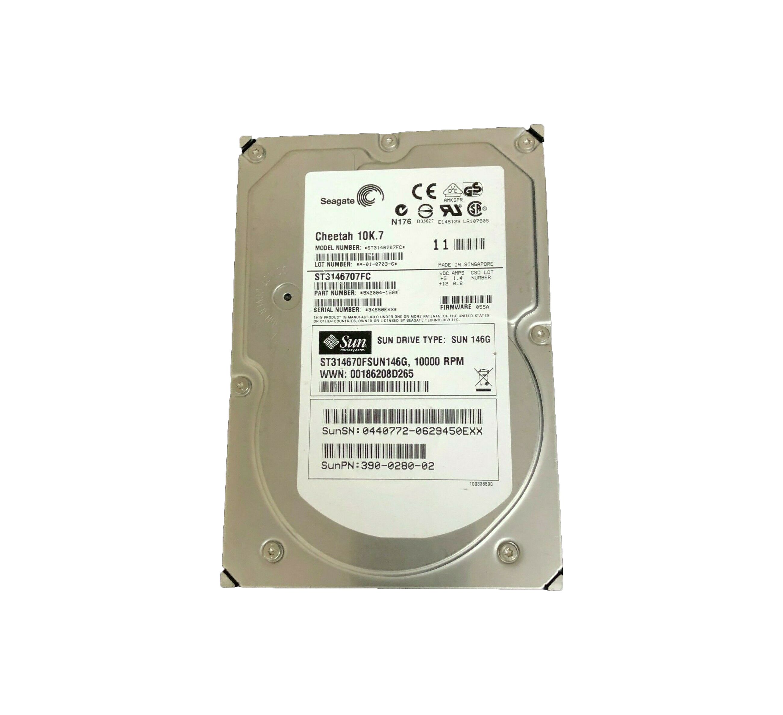 Factory Direct: Sun 146GB 10K RPM SCSI Hard Drive with Bracket