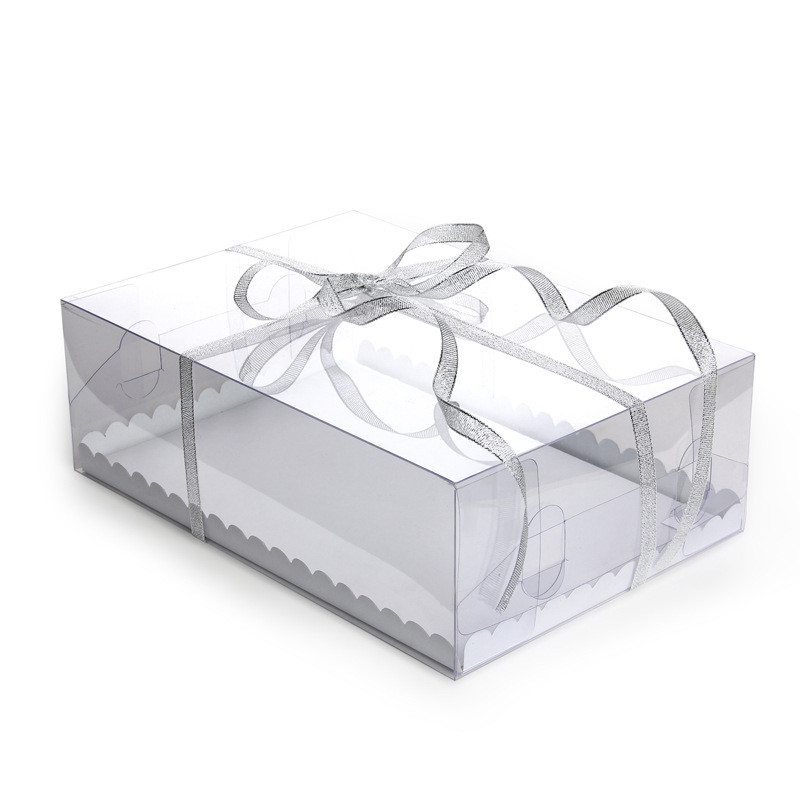 Transparent rectangular cake box - Plante Gateau