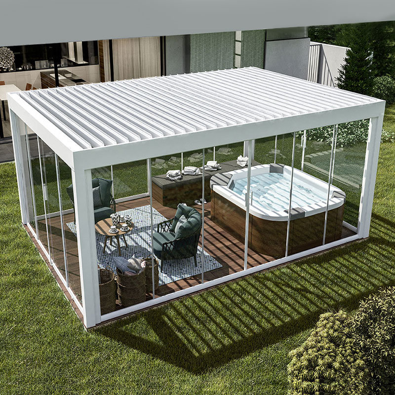 <a href='/louver-roof/'>Louver Roof</a> Outdoor Motorized Aluminium Pergola Anodic Oxidation