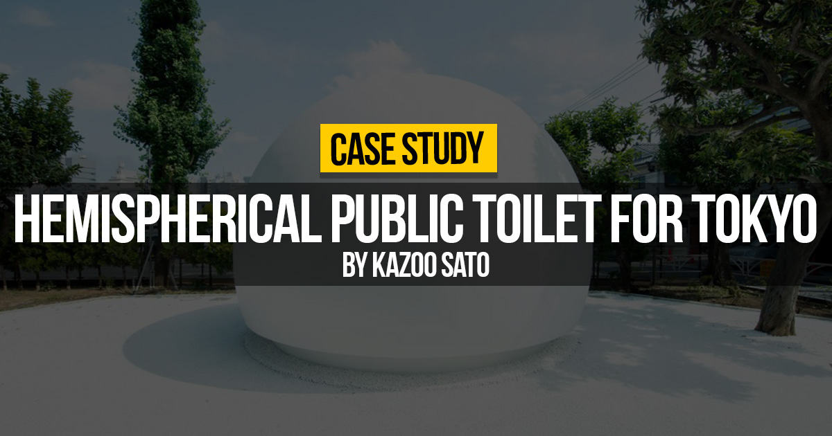 Kashiwa Sato wraps public toilet with white aluminium louvres in central Tokyo