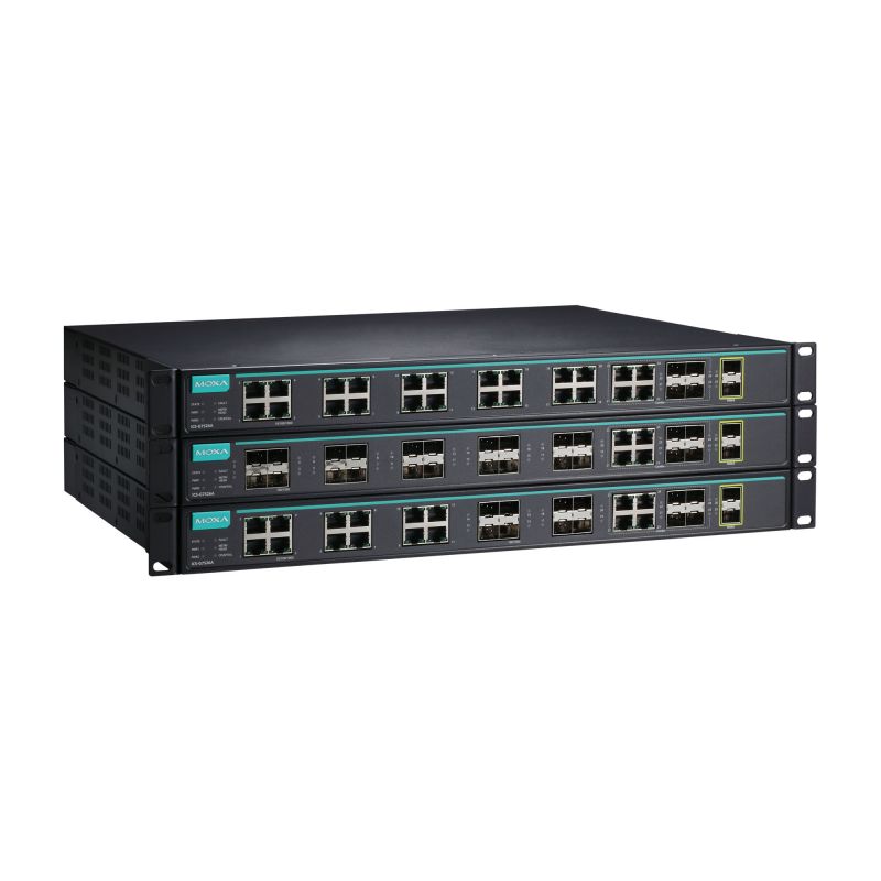 High-performance Gigabit Managed Ethernet Switches for Factory Networking - MOXA ICS-G7526A-2XG-HV-HV-T