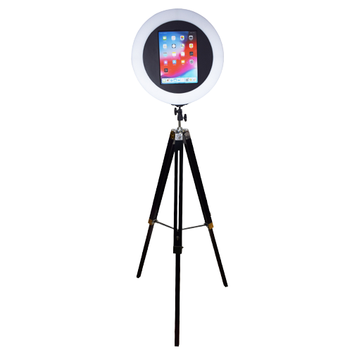 Factory-Made One-Piece Roaming iPad Booth Shell | Sturdy Tripod Included
