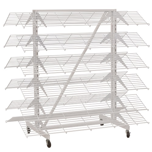 6 Shelf Bakery Display | Bakery Tray Display | Mobile Bakery Rack