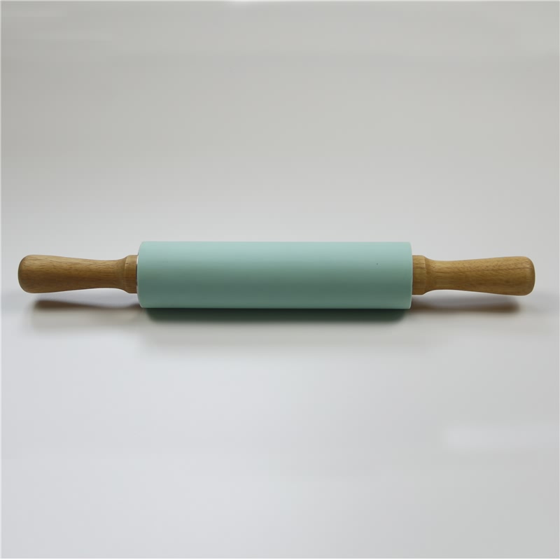 <a href='/silicone-rolling-pin/'>Silicone Rolling Pin</a> - Dough Roller for Pizza, Cookie with Wooden Handle & Nonstick Surface 