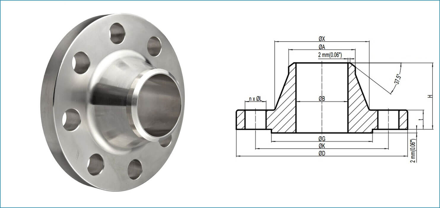 titanium alloy weld neck flanges Manufacturers and Supplier China - Factory Price - TICHANG