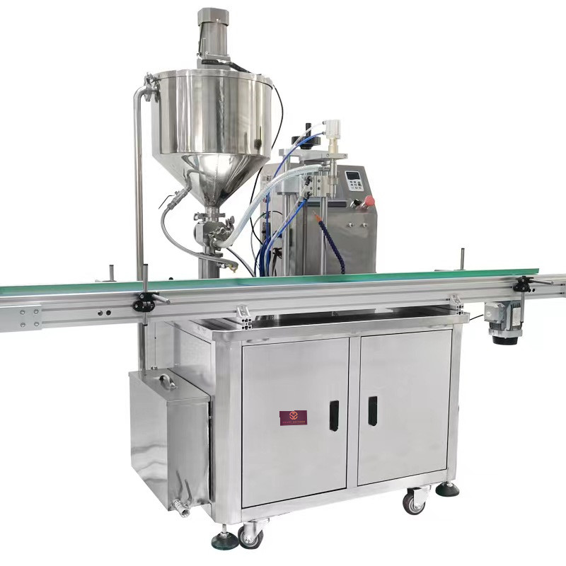 Efficient Factory-Made Auto Hot Sauce Bottle Filling Machine | With Mixing Hopper for Enhanced Production