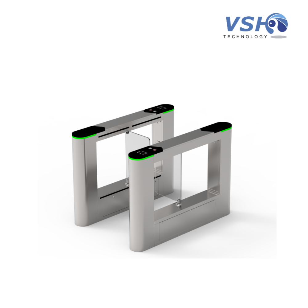 Electronic Security Retractable Flap Turnstile Barrier Gate Adjustable Auto Delay Closing Intelligent Flap Barrier Gate