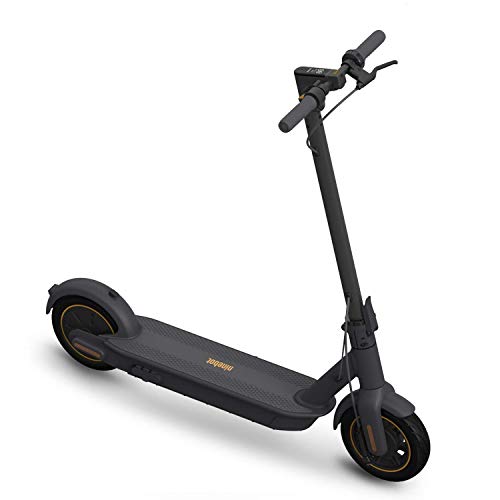 QINGOR Electric Kick Scooter for Adults 19 mph Speed 10 Solid Tires & 25 Miles Long Range Battery - 350w Powerful Motor Foldable & Portable Commuting Scooter with Double Braking System - best outdoors guide