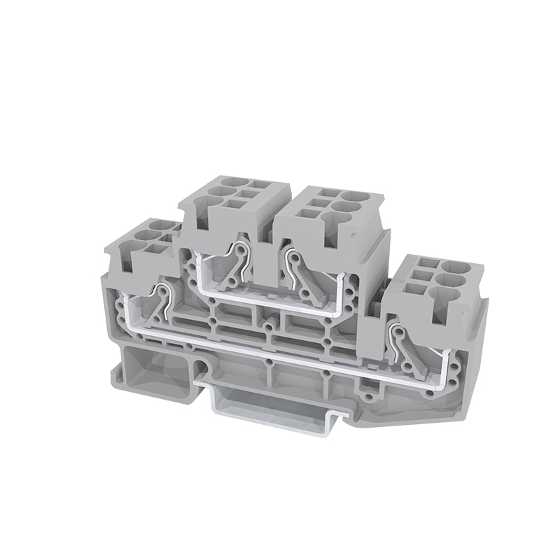 Factory Direct: JUT14-4/2 <a href='/double-stack-terminal-block/'>Double Stack Terminal Block</a> - Screwless & Finger Safe