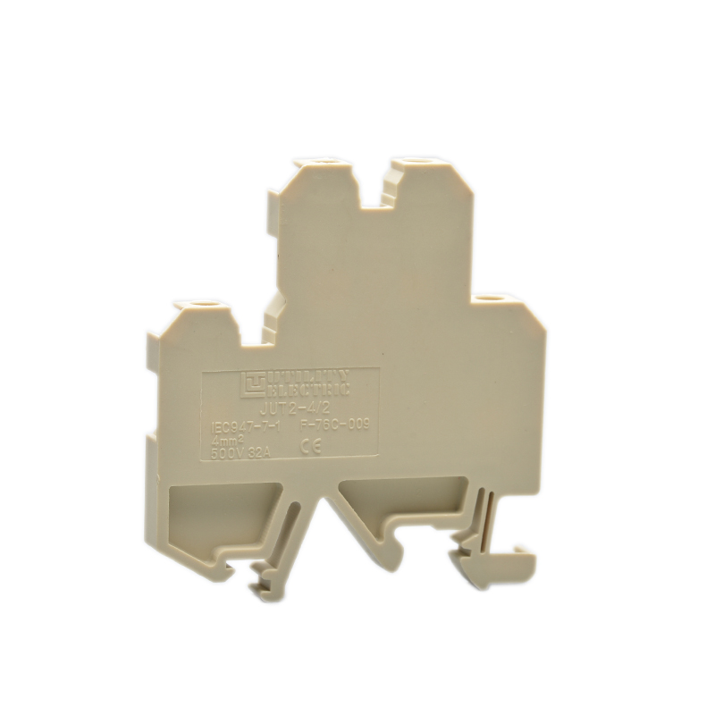 Jut2-4/2 2-tier 4mm2 din rail mounted<a href='/terminal-block/'>Terminal Block</a> screwfix feed through wire terminals