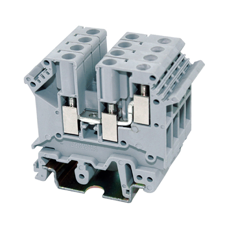 JUT1-4 series (<a href='/right-angle-screw-terminal/'>Right Angle Screw Terminal</a> Universal Installation Panel Mounted Feed Through Screw Cage Din Rail Electric wire connectors)